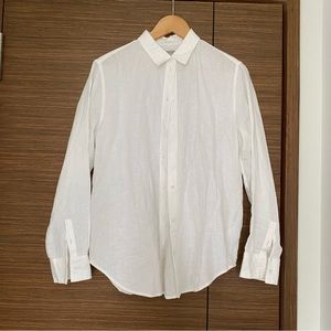 Everlane The Linen Relaxed Shirt Size 6 White